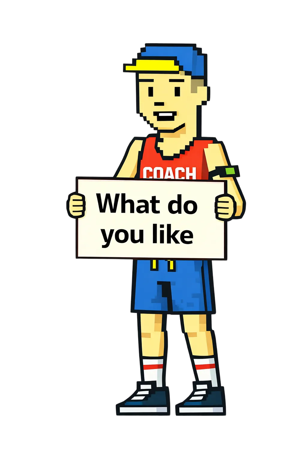 Coach illustration asking “What do you like?"