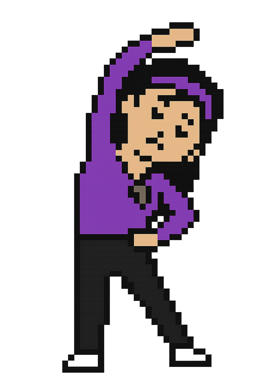 Maya Ai coach full body character doing yoga pose