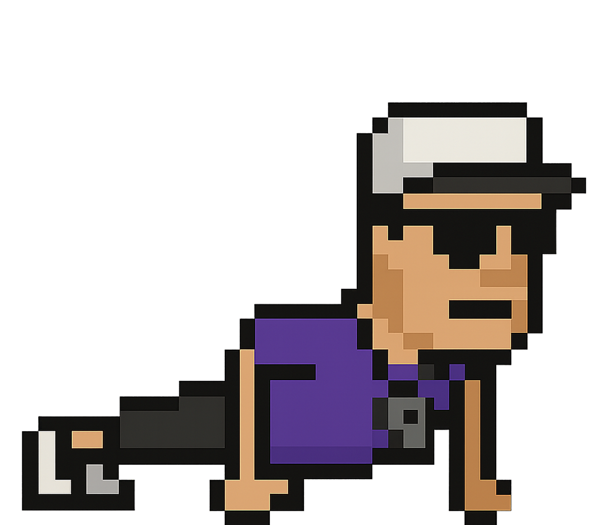 Ai coach nate doing pushups